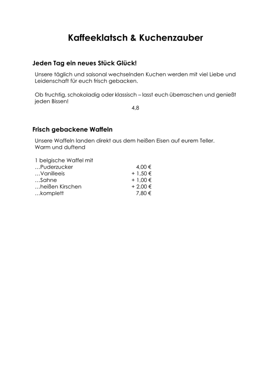 Kaffeeklatsch & Kuchenzauber Geändert